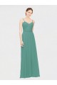 Spaghetti Straps Chiffon Sleeveless Icelandic Silver Bridesmaid Dress / Evening Dress Edinburgh