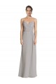 Spaghetti Straps Soft Chiffon Sleeveless Silver Bridesmaid Dress Edinburgh