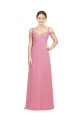Off the Shoulder Soft Chiffon Sleeveless Skin Pink Bridesmaid Dress Edinburgh