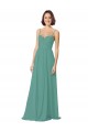 Spaghetti Straps Soft Chiffon Sleeveless Icelandic Silver Bridesmaid Dress Edinburgh