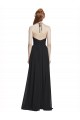 Halter Neck Chiffon Sleeveless Long Dark Navy Formal Dress / Bridesmaid Dress Edinburgh
