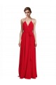 Spaghetti Straps Chiffon Sleeveless Red Bridesmaid Dress Edinburgh