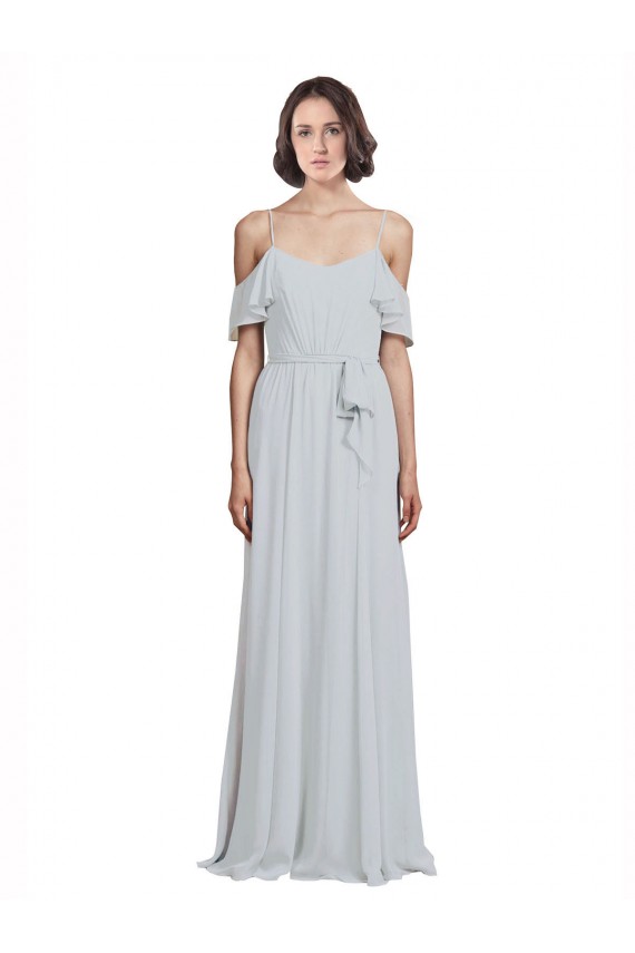 Off the Shoulder Soft Chiffon Sleeveless Frost Formal Dress / Bridesmaid Dress Edinburgh