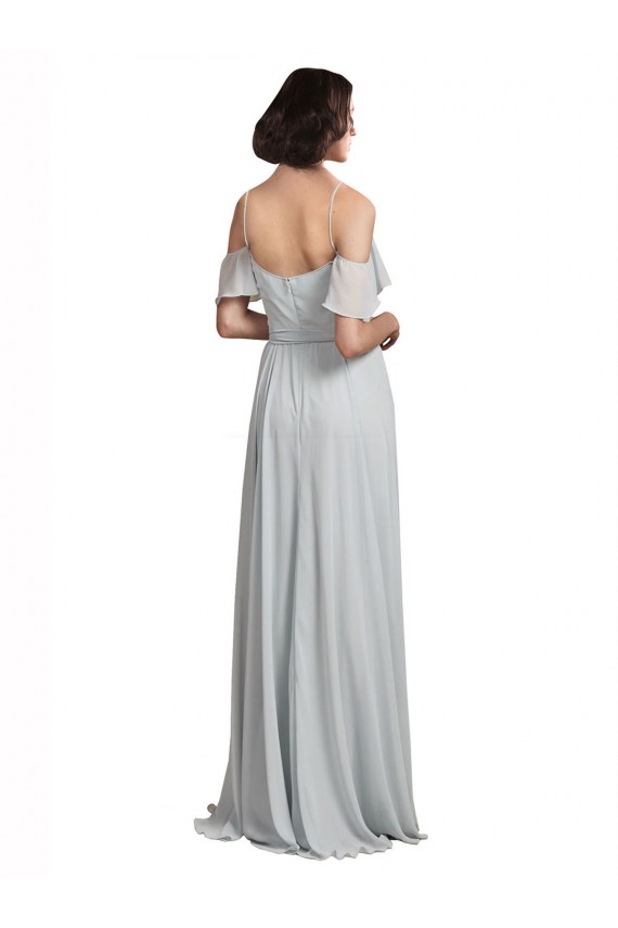 Off the Shoulder Soft Chiffon Sleeveless Frost Formal Dress / Bridesmaid Dress Edinburgh