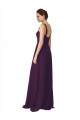 Spaghetti Straps Soft Chiffon Sleeveless Grape Bridesmaid Dress Edinburgh