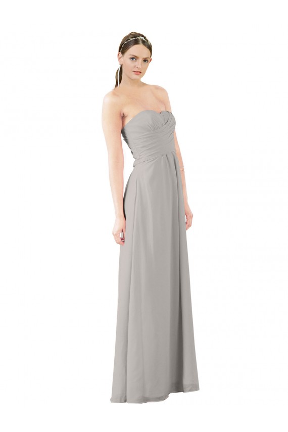Sweetheart Soft Chiffon Sleeveless Oyster Silver Bridesmaid Dress Edinburgh