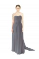 Sweetheart Chiffon Sleeveless Open Back Slate Grey Bridesmaid Dress / Evening Dress Edinburgh