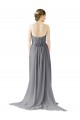 Sweetheart Chiffon Sleeveless Open Back Slate Grey Bridesmaid Dress / Evening Dress Edinburgh