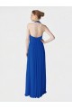 Halter Neck Soft Chiffon Sleeveless Royal Blue Evening Dress / Bridesmaid Dress Edinburgh