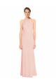 Spaghetti Straps Chiffon Sleeveless Pink Bridesmaid Dress Edinburgh