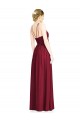 Halter Neck Chiffon Sleeveless Open Back Burgundy Formal Dress / Bridesmaid Dress Edinburgh