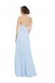 Halter Neck Soft Chiffon Sleeveless Light Sky Blue Wedding Party Dress Edinburgh