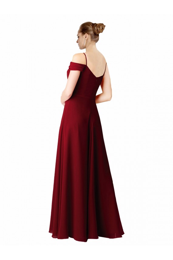 Sweetheart Chiffon Sleeveless Burgundy Bridesmaid Dress / Evening Dress Edinburgh