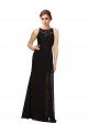 High Neck Soft Chiffon & Lace Sleeveless Black Bridesmaid Dress Edinburgh