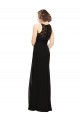 High Neck Soft Chiffon & Lace Sleeveless Black Bridesmaid Dress Edinburgh