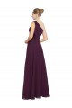 One Shoulder Soft Chiffon Sleeveless Grape Bridesmaid Dresses Edinburgh