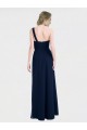 One Shoulder Soft Chiffon Sleeveless Low Back Dark Navy Bridesmaid Dress / Formal Dress Edinburgh