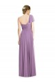 One Shoulder Soft Chiffon Flutter Sleeves Open Back Dark Lavender Formal Dress / Bridesmaid Dress Edinburgh