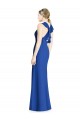 Halter Neck Soft Chiffon Sleeveless Criss Cross Back Royal Blue Bridesmaid Dress Edinburgh