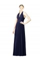 Halter Neck Chiffon Sleeveless Open Back Dark Navy Bridesmaid Dresses Edinburgh