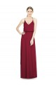 V-Neck Soft Chiffon Sleeveless Burgundy Evening Gowns / Bridesmaid Dress Edinburgh