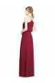 V-Neck Soft Chiffon Sleeveless Burgundy Evening Gowns / Bridesmaid Dress Edinburgh