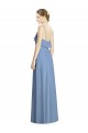Spaghetti Straps Soft Chiffon Sleeveless Open Back Dusty Blue Bridesmaid Dresses Edinburgh
