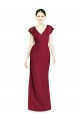 V-Neck Soft Chiffon Sleeveless V-Back Burgundy Bridesmaid Dress Edinburgh