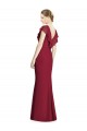 V-Neck Soft Chiffon Sleeveless V-Back Burgundy Bridesmaid Dress Edinburgh