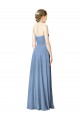 Sweetheart Chiffon Sleeveless Low Back Dusty Blue Wedding Party Dress Edinburgh