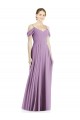 Off the Shoulder Soft Chiffon Sleeveless Open Back Dark Lavender Semi Formal Evening Dress / Bridesmaid Dress Edinburgh
