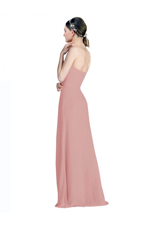 Sweetheart Soft Chiffon Sleeveless Low Back Dusty Pink Bridesmaid Dress / Formal Dress Edinburgh