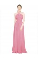 Halter Neck Chiffon Sleeveless Skin Pink Bridesmaid Dress / Evening Dress Edinburgh