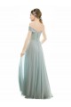Off the Shoulder Soft Chiffon & Lace Cap Sleeves Sea Glass Bridesmaid Dress Edinburgh