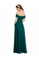 Off the Shoulder Soft Chiffon Cap Sleeves Hunter Bridesmaid Dress Edinburgh