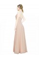 V-Neck Luxe Chiffon Sleeveless Pink Bridesmaid Dress / Evening Dress Edinburgh