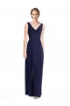 Cowl Neck Soft Chiffon Sleeveless V-Back Dark Navy Bridesmaid Dress Edinburgh