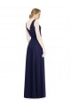 Cowl Neck Soft Chiffon Sleeveless V-Back Dark Navy Bridesmaid Dress Edinburgh
