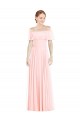 Off the Shoulder Soft Chiffon Sleeveless Pink Formal Bridesmaid Dress Edinburgh