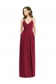 Spaghetti Straps Soft Chiffon Sleeveless Open Back Burgundy Semi Formal Evening Dress / Bridesmaid Dress Edinburgh