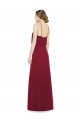 Halter Neck Soft Chiffon Sleeveless Open Back Burgundy Bridesmaid Dress Edinburgh