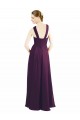 Halter Neck Soft Chiffon Sleeveless Grape Bridesmaid Dress Edinburgh