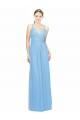 Spaghetti Straps Chiffon Sleeveless Keyhole Back Periwinkle Bridesmaid Dress / Evening Dress Edinburgh