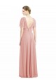V-Neck Soft Chiffon Short Sleeves V-Back Bliss Pink Bridesmaid Dress / Formal Dress Edinburgh
