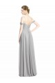 Off the Shoulder Lxue Chiffon Sleeveless Low Back Silver Bridesmaid Dress Edinburgh