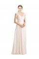 Sweetheart Soft Chiffon & Lace Sleeveless Open Back Cream Pink Bridesmaid Dress Edinburgh