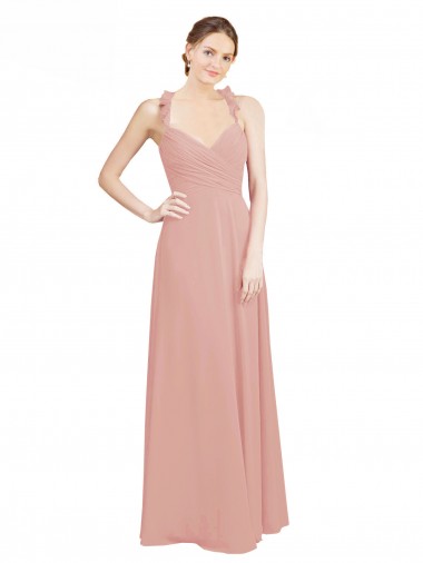 Sweetheart Chiffon Sleeveless Open Back Bliss Pink Bridesmaid Dress / Evening Dress Edinburgh