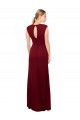 V-Neck Soft Chiffon Sleeveless Keyhole Back Burgundy Prom Dress / Bridesmaid Dress Edinburgh
