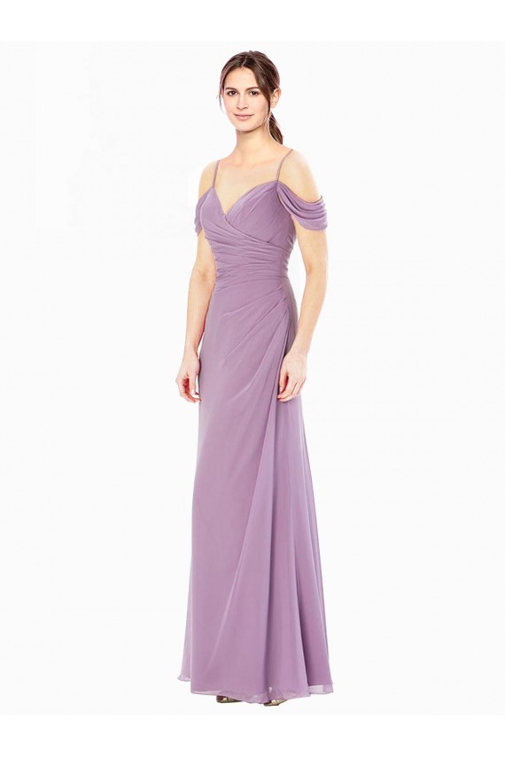 Off the Shoulder Soft Chiffon Sleeveless Bridesmaid Dress / Formal Dress Edinburgh