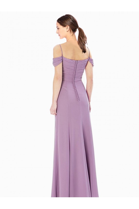 Off the Shoulder Soft Chiffon Sleeveless Bridesmaid Dress / Formal Dress Edinburgh